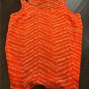 Old Navy Orange Printed Kids Tank Romper